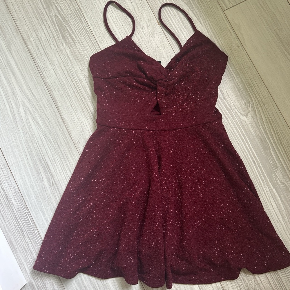 Windsor Burgundy Glitter Dress